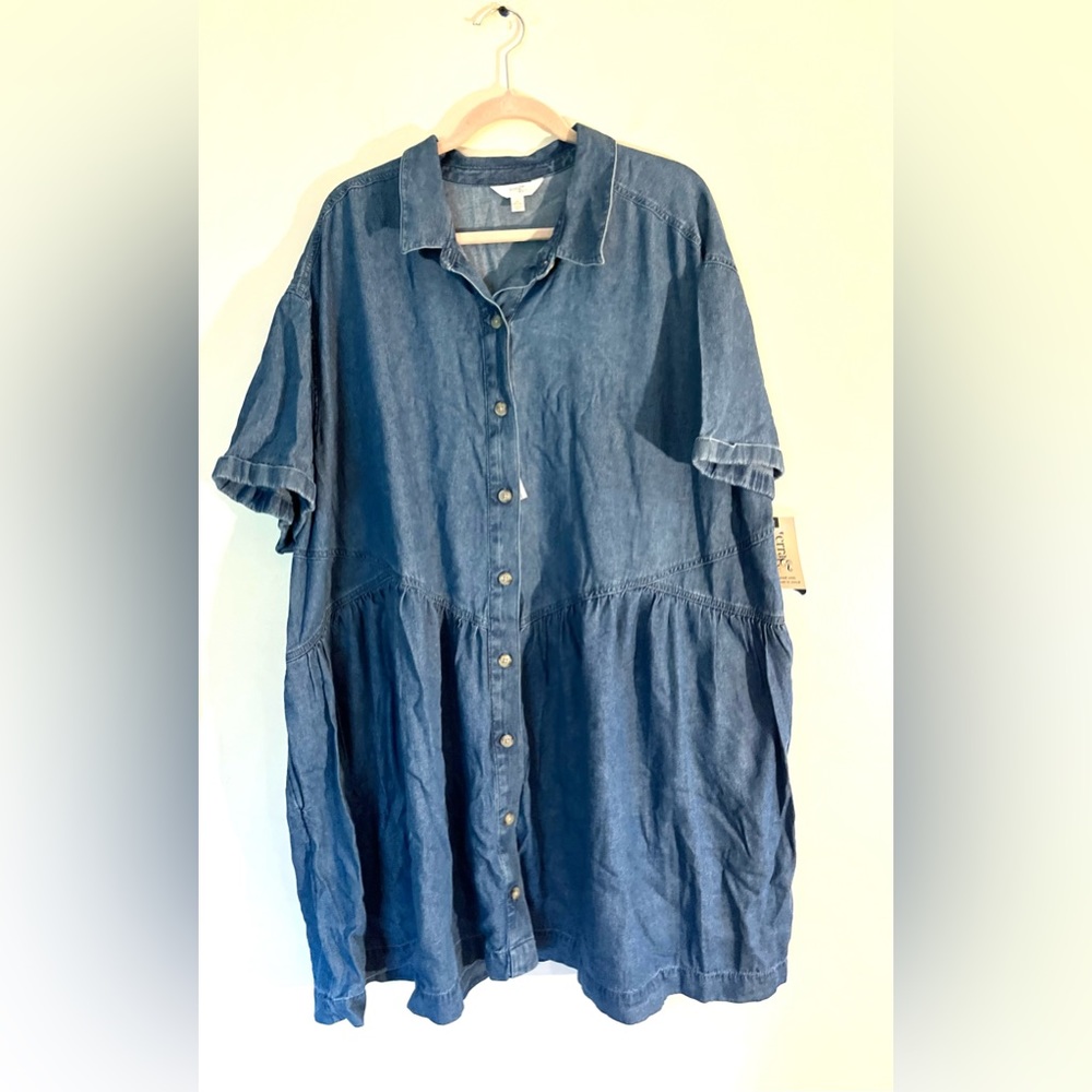 NWT Terra & Sky 4X denim dress